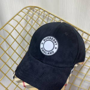 Replica Womens Hats Burberry Black Cotton Canvas Baseball Hat A190PP180 AA188032