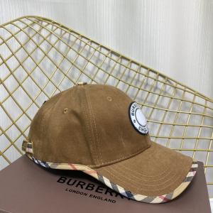 Replica Womens Hats Burberry Brown Cotton Canvas Baseball Hat A190PP180 AA188031