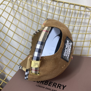 Replica Womens Hats Burberry Brown Cotton Canvas Baseball Hat A190PP180 AA188031