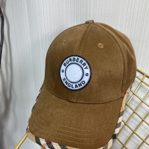 Replica Womens Hats Burberry Brown Cotton Canvas Baseball Hat A190PP180 AA188031