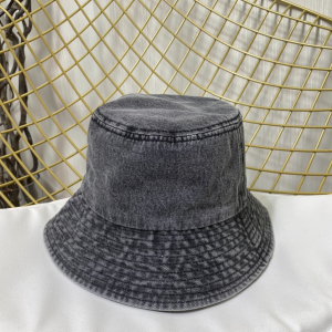 Replica Womens Hats Celine Black Denim Canvas Bucket Hat with Heart A190PP180 AA188022