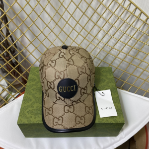 Replica Womens Hats Gucci Beige Jumbo GG Canvas Baseball Hat A190PP180 AA188028
