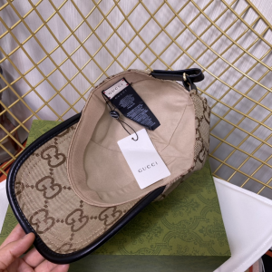 Replica Womens Hats Gucci Beige Jumbo GG Canvas Baseball Hat A190PP180 AA188028