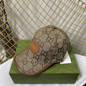 Replica Womens Hats Gucci Beige Jumbo GG Canvas Baseball Hat A190PP180 AA188029
