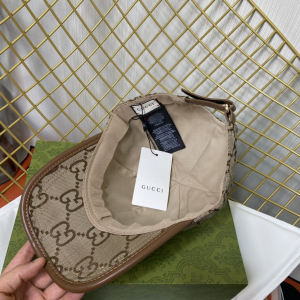 Replica Womens Hats Gucci Beige Jumbo GG Canvas Baseball Hat A190PP180 AA188029