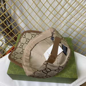Replica Womens Hats Gucci Beige Jumbo GG Canvas Baseball Hat A190PP180 AA188029