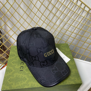 Replica Womens Hats Gucci Black GG Canvas Baseball Hat A190PP180 AA188027
