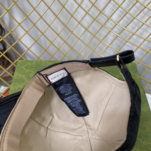 Replica Womens Hats Gucci Black GG Canvas Baseball Hat A190PP180 AA188027