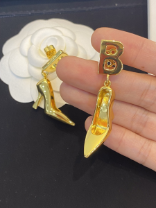 Replica Womens Jewelry Balenciaga Gold Girl Shoe Earrings A39PP180 AA187807