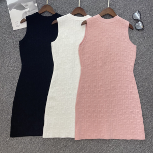 Replica Womens Clothing Fendi FF Embossed Sleeveless Minidress SML A228PP580 AA188408