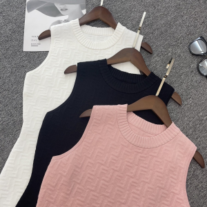 Replica Womens Clothing Fendi FF Embossed Sleeveless Minidress SML A228PP580 AA188408