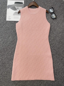 Replica Womens Clothing Fendi FF Embossed Sleeveless Minidress SML A228PP580 AA188408