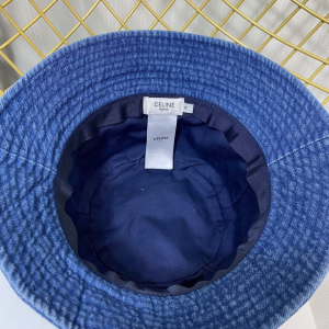 Replica Womens Hats Celine Logo Blue Denim Bucket Hat A190PP180 AA188405