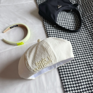 Louis Vuitton White Beret Hat 