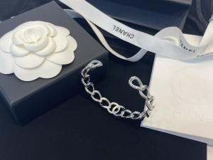 Replica Womens Jewelry Chanel Silver CC Logo Link Bracelets A39PP180 AA188123