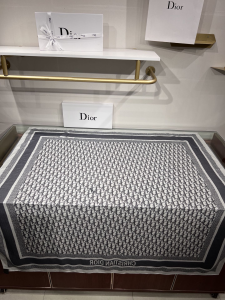 Replica Womens Scarf Dior Blue Dior Oblique Silk Scarf 140x140CM A190PP280 AA188391