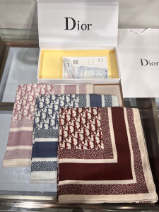 Replica Womens Scarf Dior Blue Dior Oblique Silk Scarf 140x140CM A190PP280 AA188391