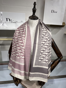 Dior Purple Dior Oblique Silk Scarf 