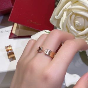 Replica Womens Jewelry Cartier Rose Gold Diamonds Rings A173PP180 AA188551