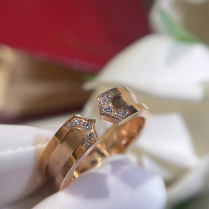 Replica Womens Jewelry Cartier Rose Gold Diamonds Rings A173PP180 AA188551