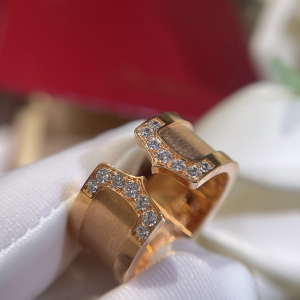 Replica Womens Jewelry Cartier Rose Gold Diamonds Rings A173PP180 AA188551