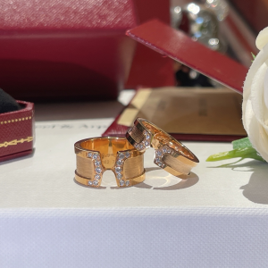 Replica Womens Jewelry Cartier Rose Gold Diamonds Rings A173PP180 AA188551