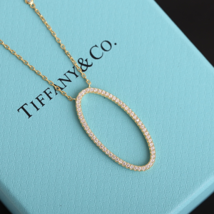 Replica Womens Jewelry Tiffany Diamonds Round Pendant Necklace A205PP280 AA188570