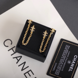 Replica Womens Jewelry Chanel 2022 Crystals CC Chain Earrings A39PP180 AA188819