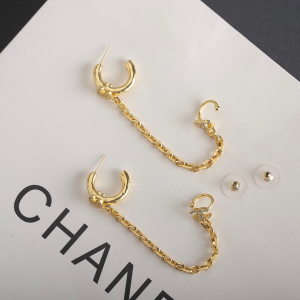 Replica Womens Jewelry Chanel 2022 Crystals CC Chain Earrings A39PP180 AA188819