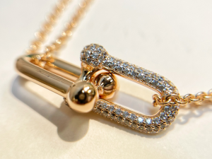 Replica Womens Jewelry Tiffany Hardwear Double Link Pendant Necklace A62PP280 AA188820