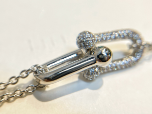 Replica Womens Jewelry Tiffany Hardwear Double Link Pendant Necklace A62PP280 AA188820