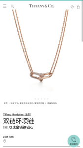 Replica Womens Jewelry Tiffany Hardwear Double Link Pendant Necklace A62PP280 AA188820