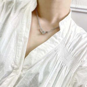 Replica Womens Jewelry Tiffany Hardwear Double Link Pendant Necklace A62PP280 AA188820