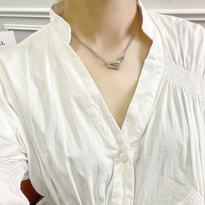 Replica Womens Jewelry Tiffany Hardwear Double Link Pendant Necklace A62PP280 AA188820