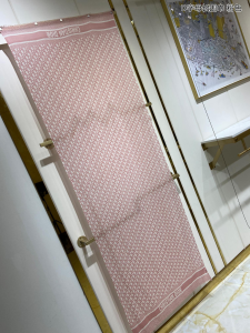 Dior Oblique Pink Cashmere Silk Scarf 