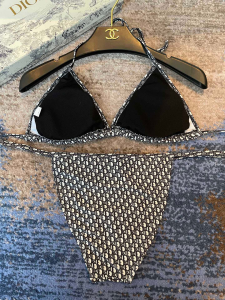 Replica Free Gift Dior Oblique Cotton Swimsuit Bikini SML A123PP105 AA189103