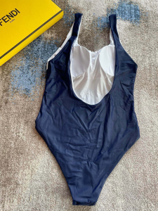 Replica Free Gift Fendi FF Logo Cotton Swimsuit Bikini SML A123PP105 AA189106