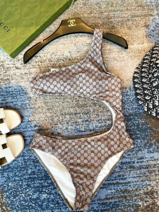 Replica Free Gift Gucci Beige GG Cotton Swimsuit Bikini SML A123PP105 AA189104