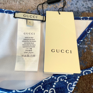Replica Free Gift Gucci Blue GG Cotton Swimsuit Bikini SML A123PP105 AA189101