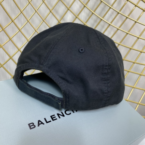 Replica Womens Hats Balenciaga Black Cotton Baseball Cap Hat A190PP180 AA189144