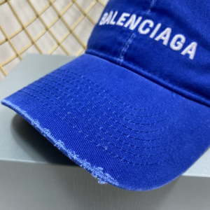 Replica Womens Hats Balenciaga Blue Cotton Baseball Cap Hat A190PP180 AA189146