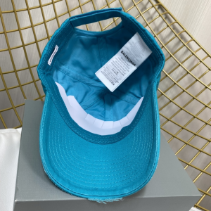 Replica Womens Hats Balenciaga Green Cotton Baseball Cap Hat A190PP180 AA189145