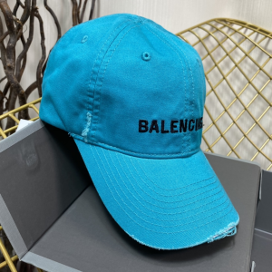 Replica Womens Hats Balenciaga Green Cotton Baseball Cap Hat A190PP180 AA189145