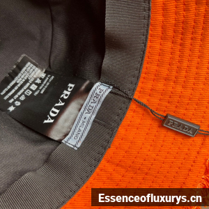 Replica Womens Hats Prada Orange Cotton Drill Bucket Cap Hat A190PP180 AA189148