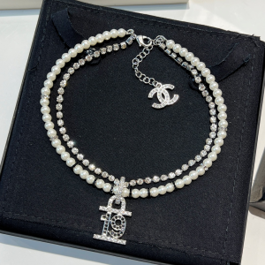 Replica Womens Jewelry Chanel Crystals 19 Pearls Necklaces AB8959 A62PP280 AA189242