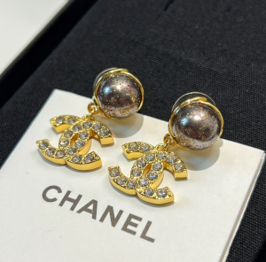 Replica Womens Jewelry Chanel Crystals CC Logo Pearl Earrings A62PP180 AA189248