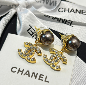 Replica Womens Jewelry Chanel Crystals CC Logo Pearl Earrings A62PP180 AA189248