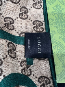Replica Womens Scarf Gucci GG Love Silk Scarf in Beige 140x140CM A190PP280 AA189509
