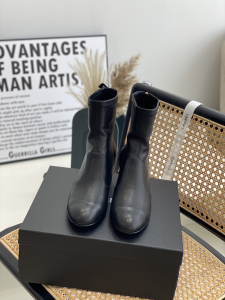 Replica Womens Shoes Chanel Black Leather Ankle Boot 50MM 35 To 41 A151PP580 AA189441