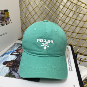Prada Green Cotton Baseball Cap Hat 
